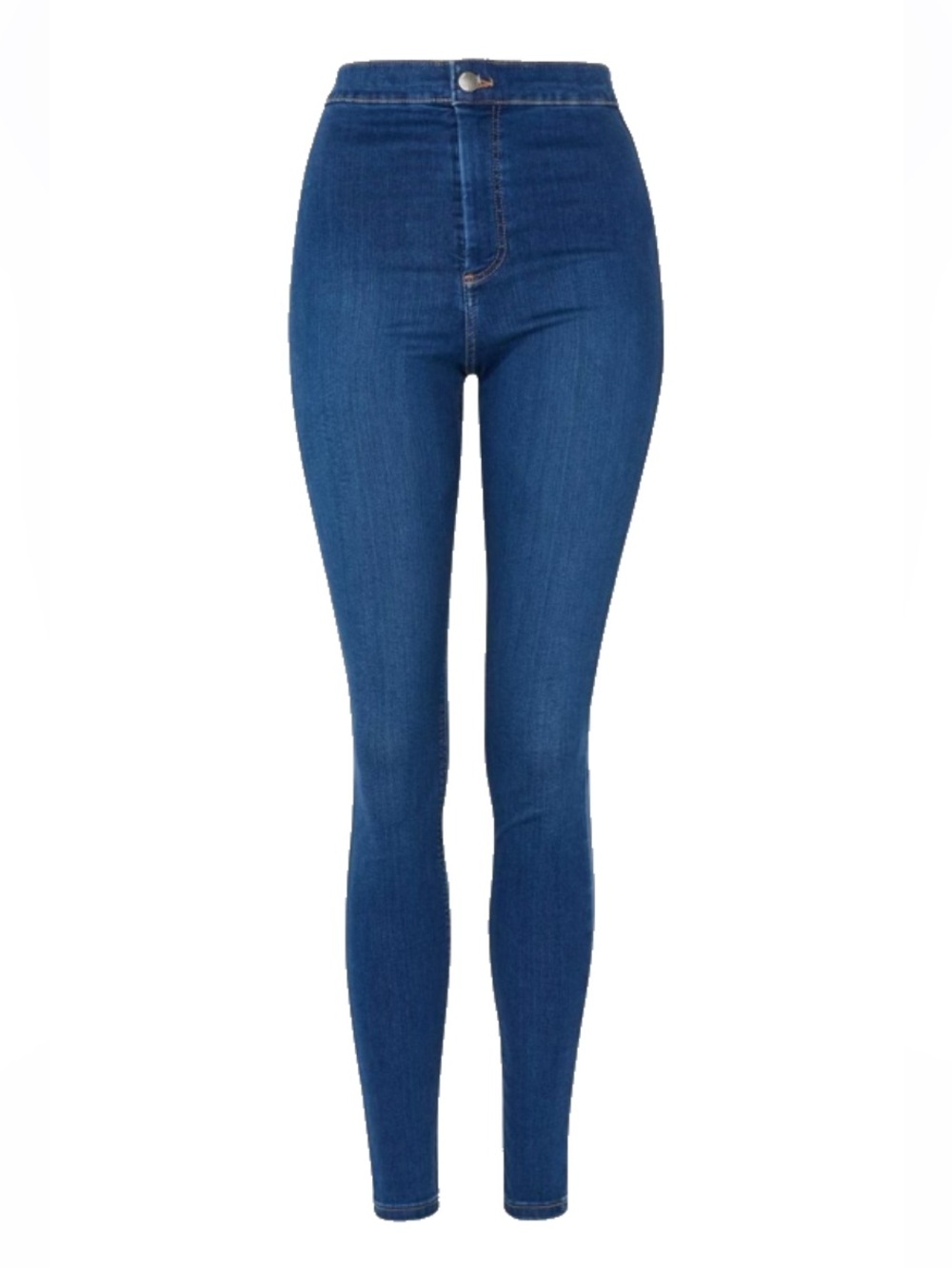 Topshop High-Rise Skinny Jeans in Blue
